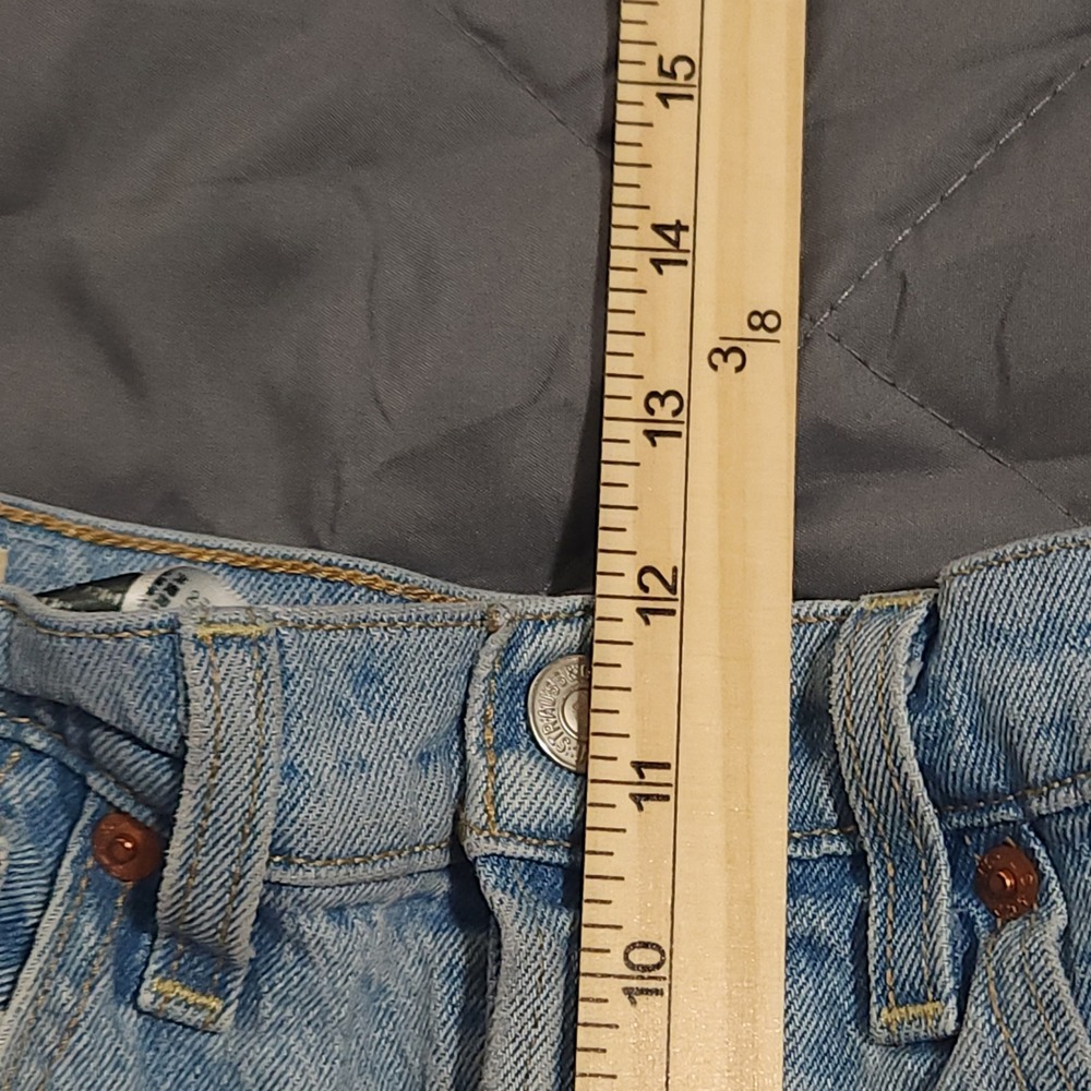 Levis Premium Ribcage Straight Jeans Light Wash High Rise Button Fly Size 27 - Picture 15 of 16